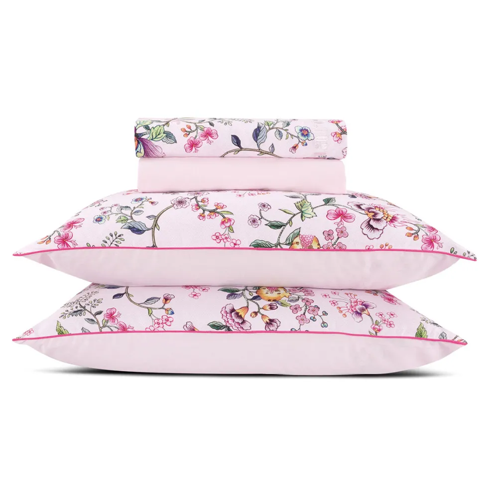 ensemble_de_draps__drapho_0-14.webp Ensemble de draps : drap-housse, drap plat, taie(s) d'oreiller en satin de coton - Jardin Secret rose blush*Cacharel New