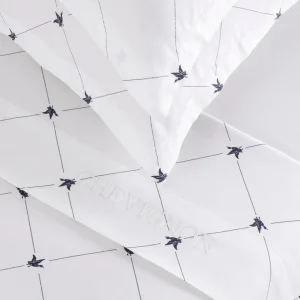 Ensemble de draps : drap-housse, drap plat, taie(s) d'oreiller en satin de coton - Canards Evy blanc*Chevignon Hot