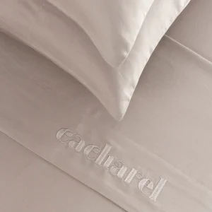Ensemble de draps : drap-housse, drap plat, taie(s) d'oreiller en satin de coton - Uni Taupe*Cacharel New