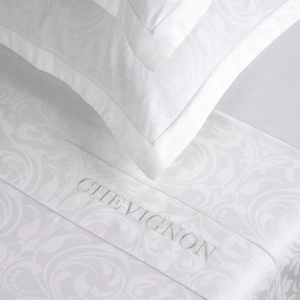 ensemble_de_draps__drapho_2-3.webp Ensemble de draps : drap-housse, drap plat, taie(s) d'oreiller en satin de coton - tissé Jacquard - Victorian blanc*Chevignon Online