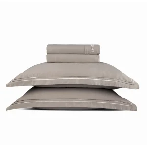Ensemble de draps satin de coton - Nice Taupe / Taupe*Rodier Online