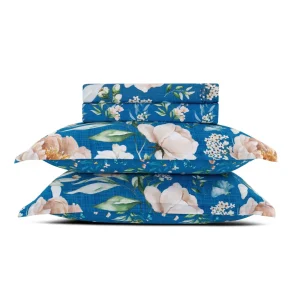 Ensemble de draps satin de coton - Jardin de Fleurs Bleu*Rodier Best