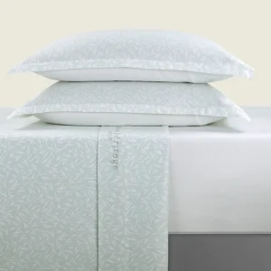 Ensemble de draps satin de coton - Olea europaea Vert*Maison Héritage Sale