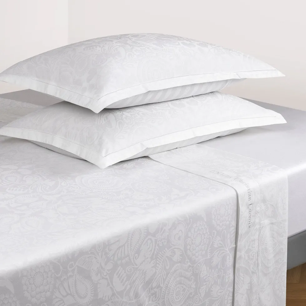 ensemble_de_draps_satin_d_1-47.webp Ensemble de draps satin de coton tissé Jacquard - Love Stories Blanc*CXLbyChristianLacroix Clearance