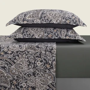 Ensemble de draps satin de coton - Paisley Gris / Taupe*Chevignon Clearance