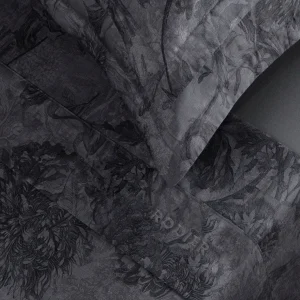 Ensemble de draps satin de coton - Toile Fleurie Gris foncé*Rodier Sale