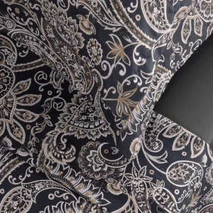 Ensemble de draps satin de coton - Indienne Gris / Taupe*Maison Héritage New