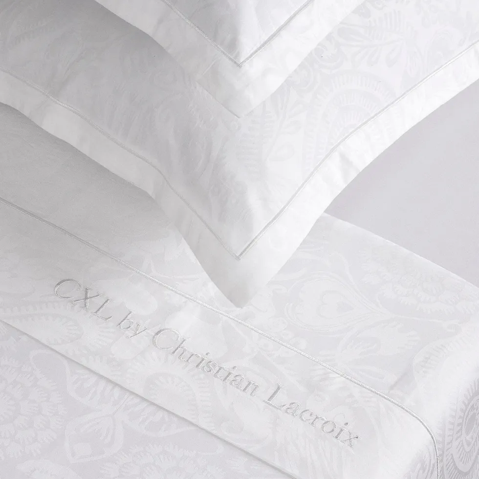 ensemble_de_draps_satin_d_2-47.webp Ensemble de draps satin de coton tissé Jacquard - Love Stories Blanc*CXLbyChristianLacroix Clearance