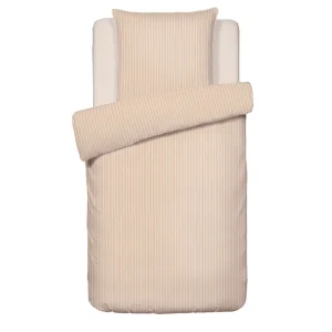Housse de couette + taie d'oreiller coton tissé teint - Eden Taupe*Maison Héritage Clearance