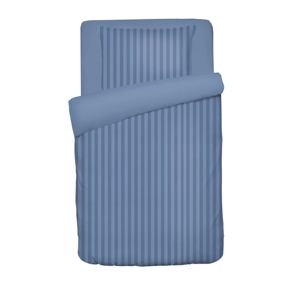 housse_de_couette__taie_d_0-18.webp Housse de couette + taie d'oreiller bébé satin de coton - tissé Jacquard - rayure bleu*Cacharel Hot