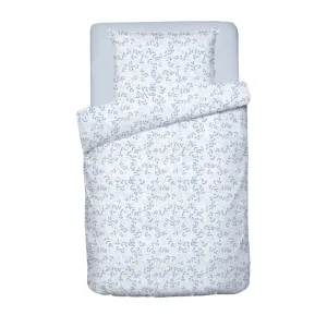 Housse de couette + taie d'oreiller bébé satin de coton - Le Frêne Bleu blanc*Chevignon Fashion
