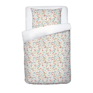 Housse de couette + taie d'oreiller bébé satin de coton - Meadow Blanc*Cacharel Sale