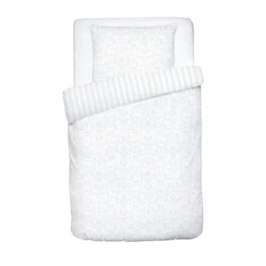 Housse de couette + taie d'oreiller bébé satin de coton - Victorian blanc*Chevignon Sale