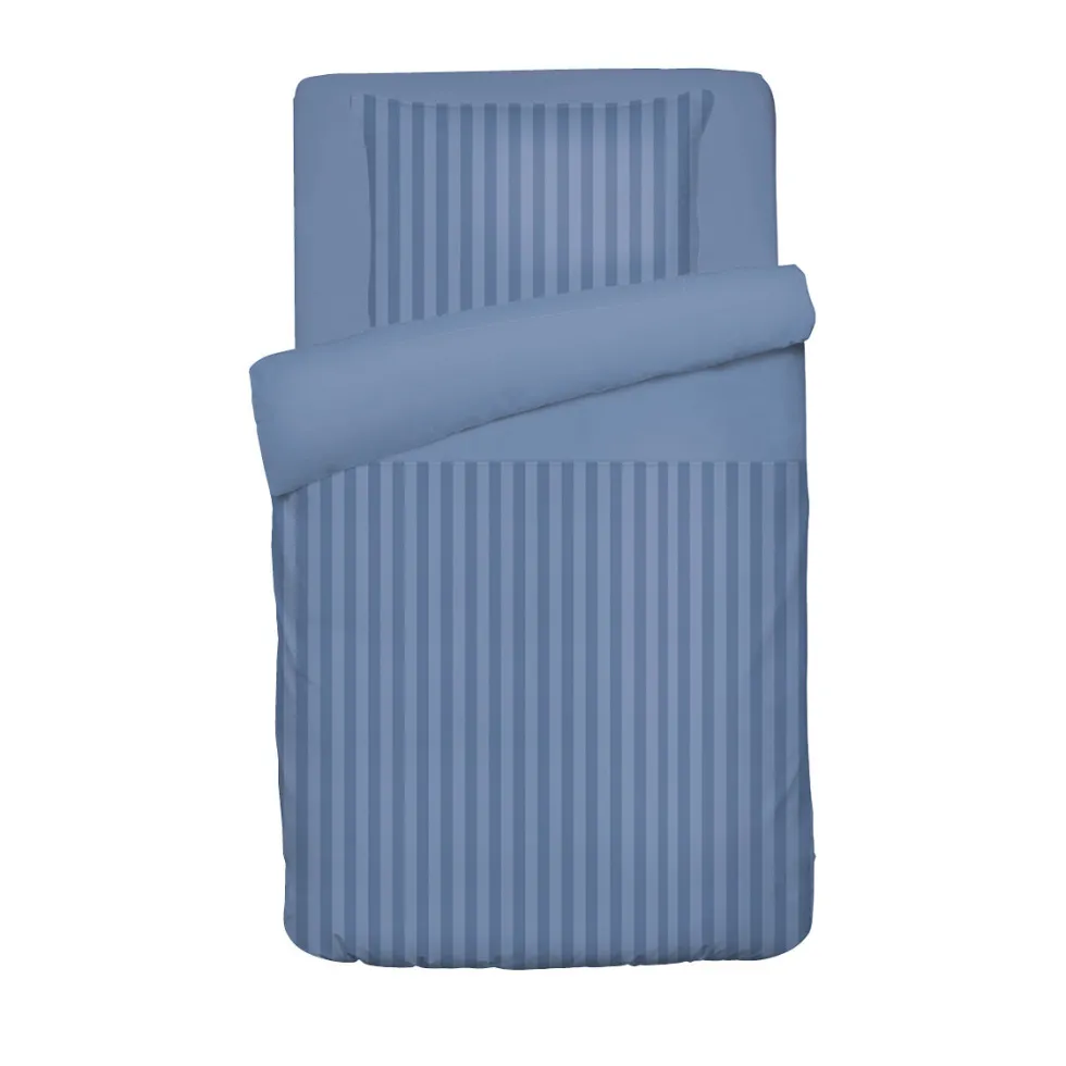 housse_de_couette__taie_d_1-18.webp Housse de couette + taie d'oreiller bébé satin de coton - tissé Jacquard - rayure bleu*Cacharel Hot