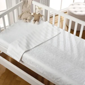 Housse de couette + taie d'oreiller bébé satin de coton - Victorian blanc*Chevignon Sale