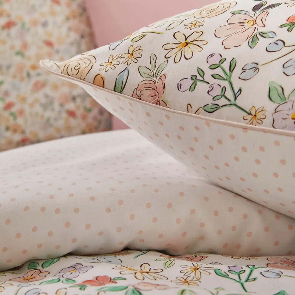 housse_de_couette__taie_d_3-27.webp Housse de couette + taie d'oreiller bébé satin de coton - Meadow Blanc*Cacharel Sale