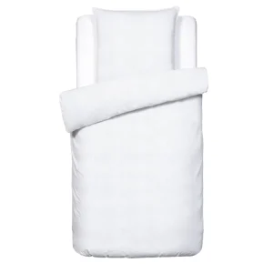 Housse de couette + taie gaze de coton - Uni Blanc*Maison Héritage New