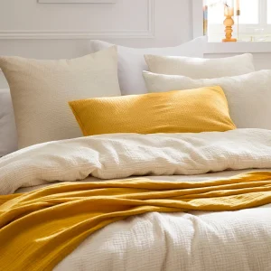 Housse de couette + taie gaze de coton - Uni Taupe*Rodier Clearance