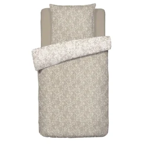 Housse de couette + taie satin de coton - Birds Taupe*Cacharel Outlet