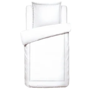 Housse de couette + taie(s( d'oreiller satin de coton - Nice Gris / Blanc*Rodier New