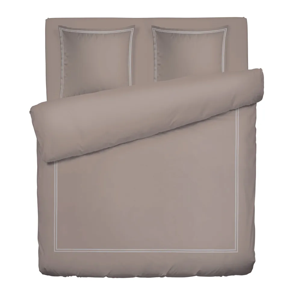 housse_de_couette__taies__0-108.webp Housse de couette + taie(s) d'oreiller satin de coton - Saint-Tropez Blanc / Taupe*Chevignon Outlet