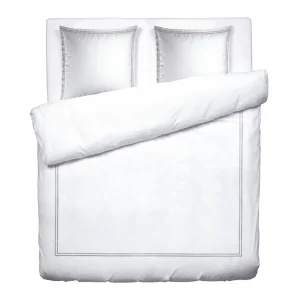 Housse de couette + taie(s) d'oreiller satin de coton - Saint-Tropez Gris / Blanc*Chevignon Clearance