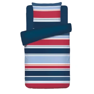 Housse de couette + taie(s) satin de coton - A l'infini bleu foncé*Chevignon Clearance