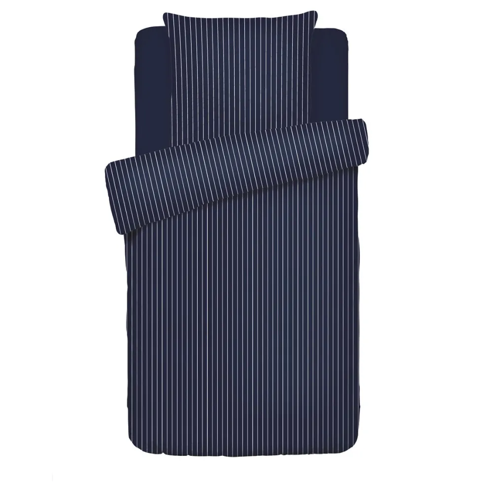 housse_de_couette__taies__0-118.webp Housse de couette + taie(s) satin de coton - Rayures classiques bleu foncé*Chevignon Hot
