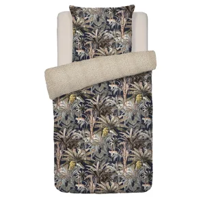 Housse de couette + taie(s) satin de coton - Sauvage bleu foncé*Chevignon Sale