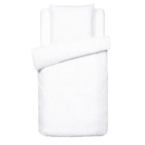Housse de couette + taie(s) satin de coton - tissé Jacquard - Victorian Blanc*Chevignon Best