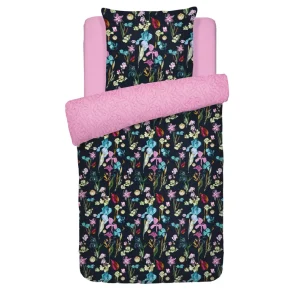 Housse de couette + taie(s) d'oreiller en satin de coton - Iris Bleu foncé*CXLbyChristianLacroix Clearance
