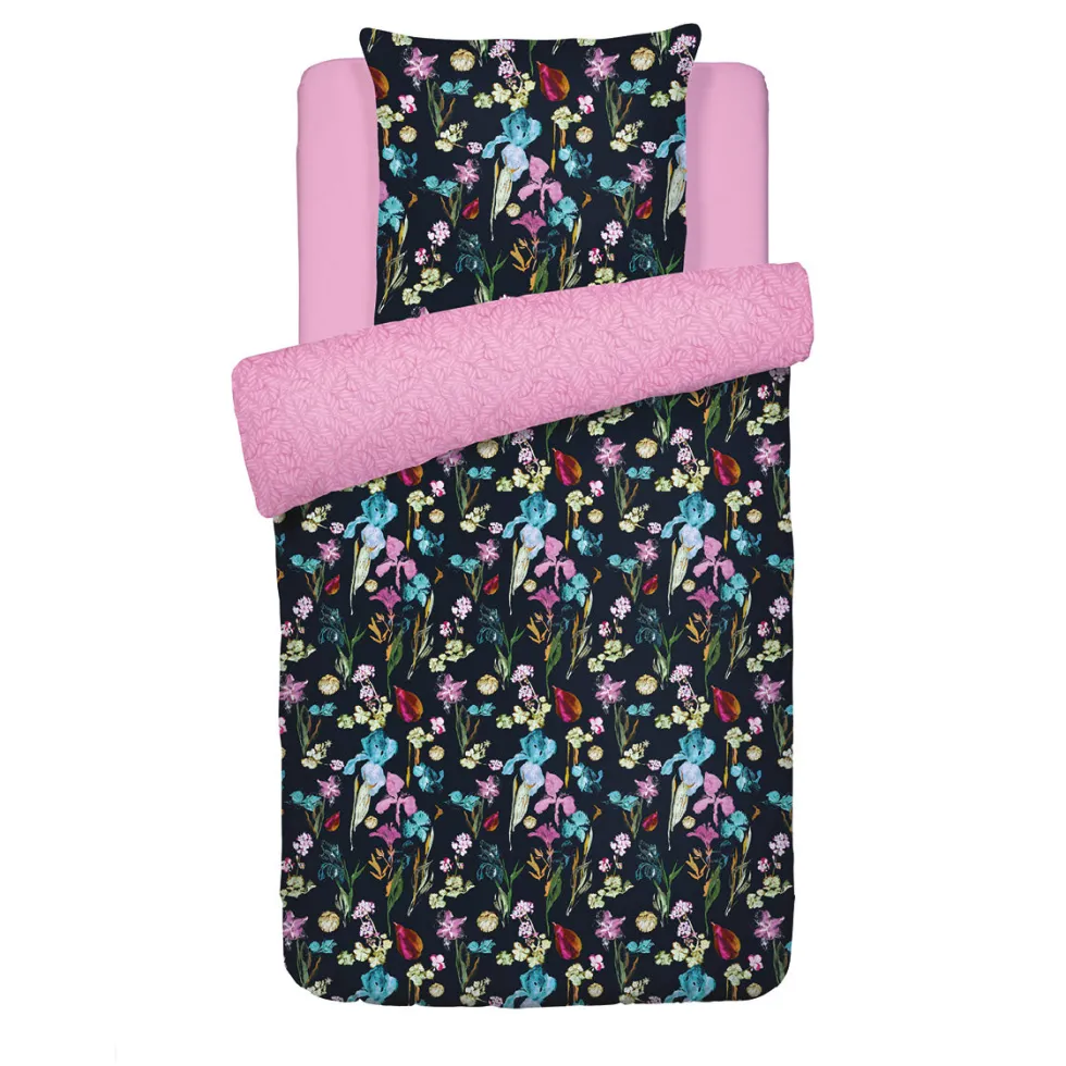 housse_de_couette__taies__0-133.webp Housse de couette + taie(s) d'oreiller en satin de coton - Iris Bleu foncé*CXLbyChristianLacroix Clearance