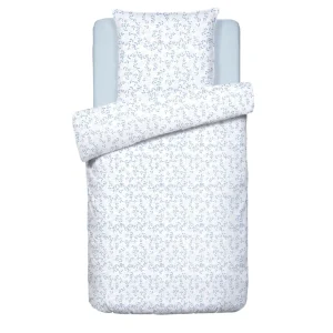 Housse de couette + taie(s) d'oreiller satin de coton - Le Frêne Bleu blanc*Chevignon Online