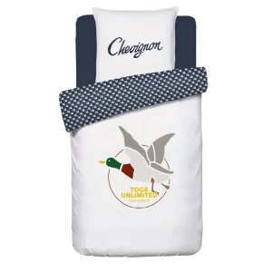 Housse de couette + taies coton - Togs Duck / Ducks Taupe / Bleu*Chevignon Sale