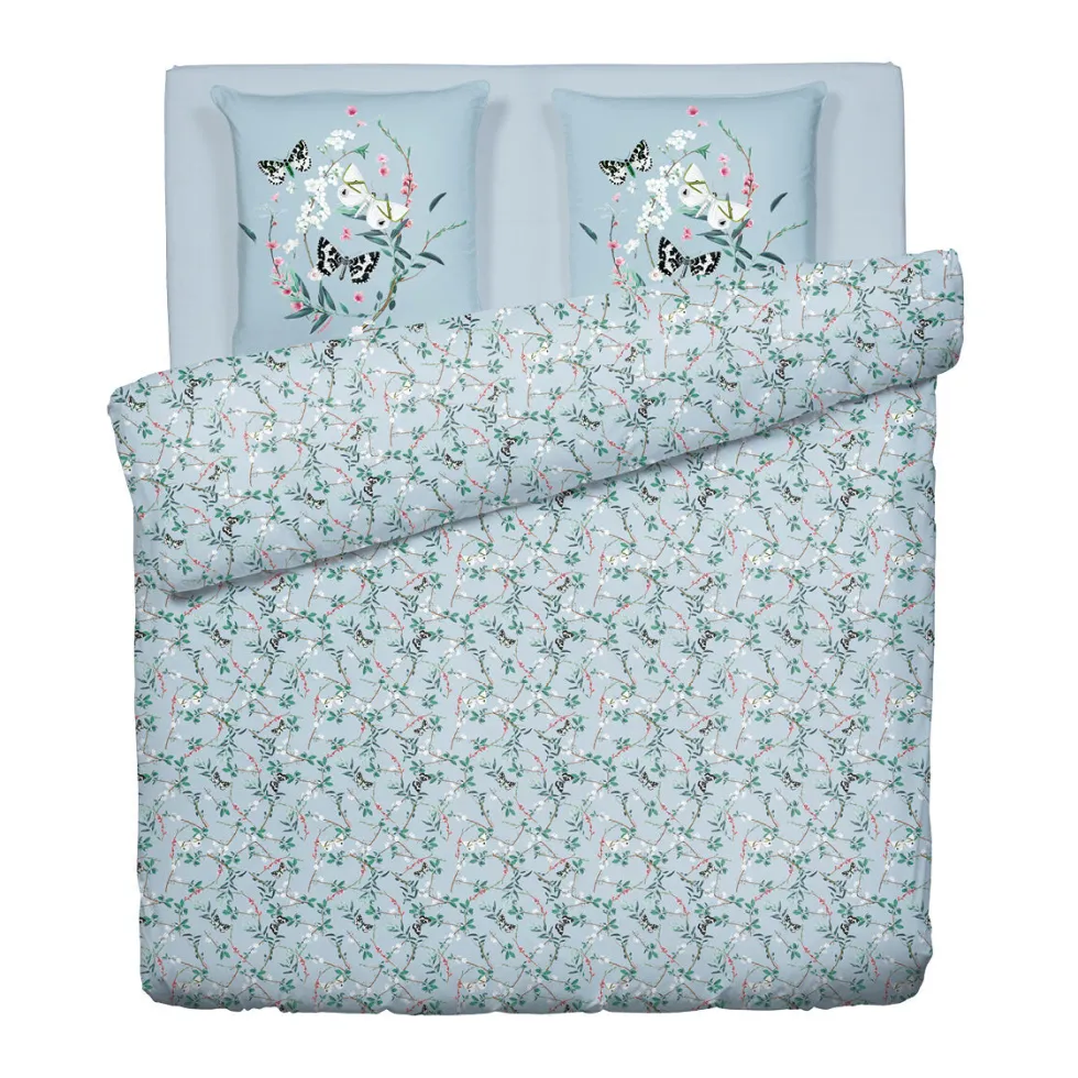 housse_de_couette__taies__0-178.webp Housse de couette + taie(s) satin de coton Buddleia Small - Bleu Sarcelle*Cacharel Clearance