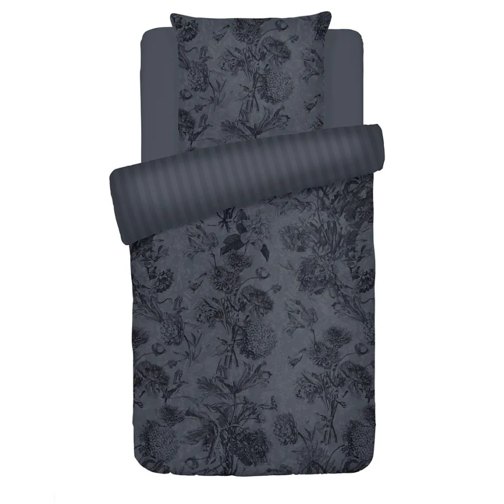 housse_de_couette__taies__0-191.webp Housse de couette + taie(s) d'oreiller satin de coton - Toile Fleurie Noir / Gris*Rodier Best