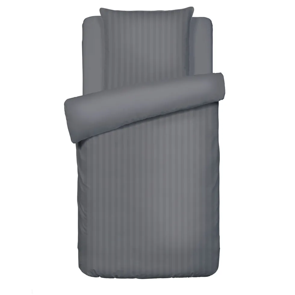 housse_de_couette__taies__0-197.webp Housse de couette + taie(s) d'oreiller satin de coton - rayure tissé Jacquard - Gris foncé*Chevignon Discount