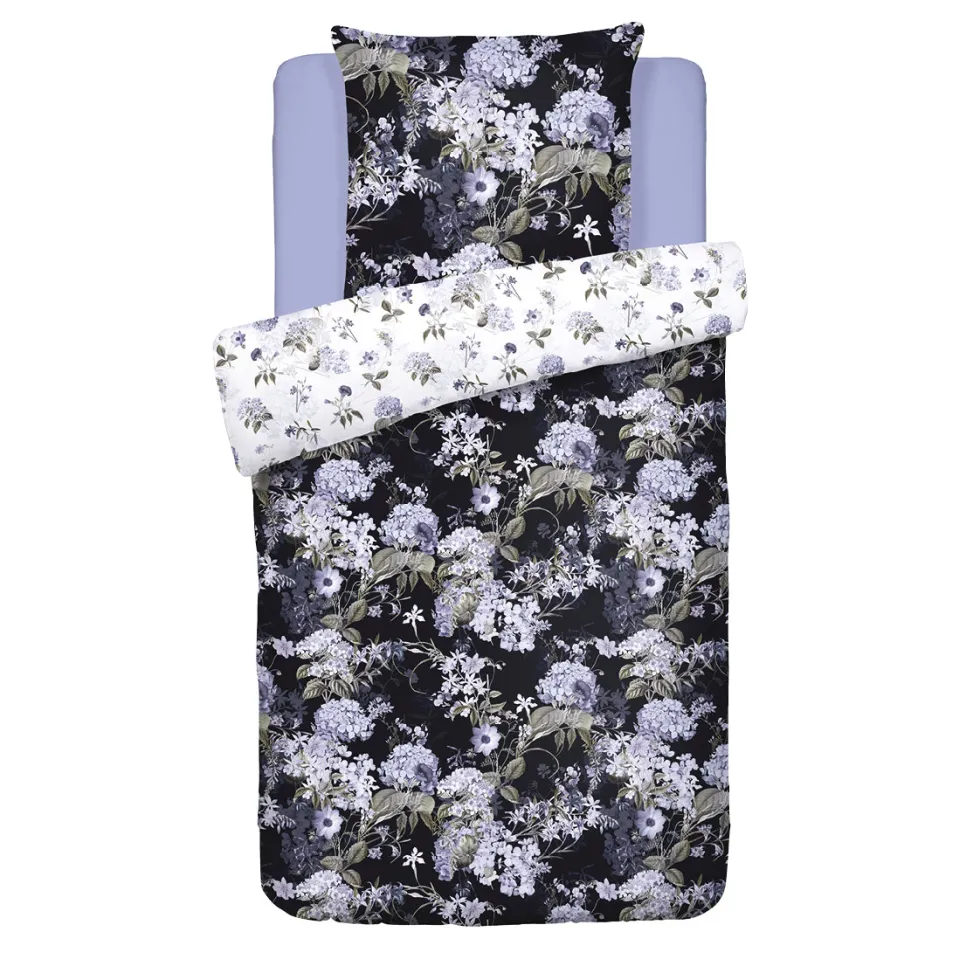 housse_de_couette__taies__0-205.webp Housse de couette + taie(s) d'oreiller satin de coton - Hortensia Bleu foncé*Maison Héritage Best