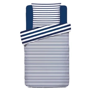 Housse de couette + taie(s) satin de coton - Horizon Bleu*Chevignon New