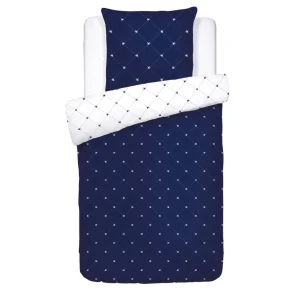 Housse de couette + taie(s) satin de coton - Canards Evy Bleu*Chevignon Clearance