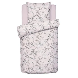 Housse de couette + taie(s) d'oreiller satin de coton - Jardin Secret Rose*Cacharel Hot