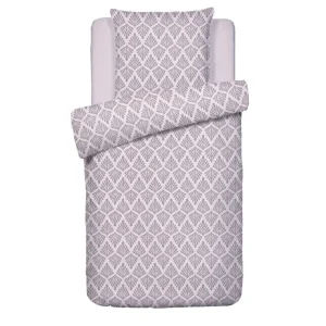 Housse de couette + taie(s) d'oreiller satin de coton - Vibrance végétale Violet clair / Violet clair*Chevignon New