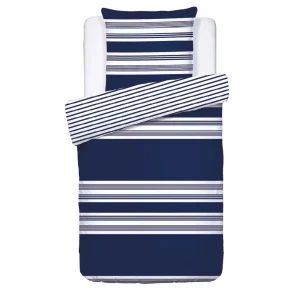 Housse de couette + taie(s) d'oreiller satin de coton - Sylvestre Bleu*Chevignon Best