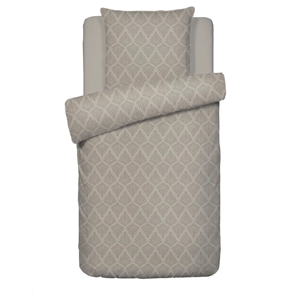 housse_de_couette__taies__0-71.webp Housse de couette + taie(s) d'oreiller satin de coton - Harmonie végétale Taupe / Taupe*Ines by Ines de la Fressange Best