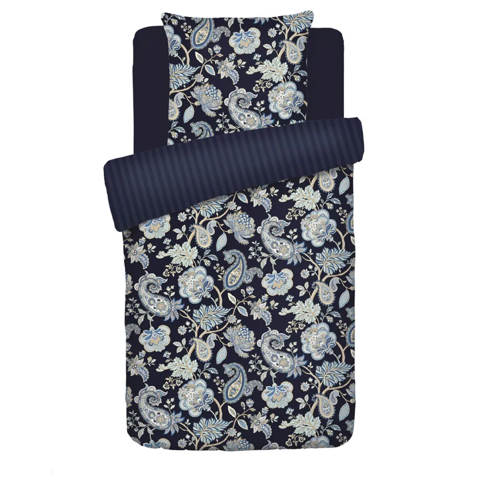housse_de_couette__taies__0-78.webp Housse de couette + taie(s) d'oreiller satin de coton - Kashmir Bleu foncé*Maison Héritage Discount