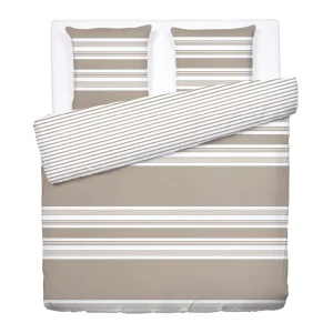 Housse de couette + taie(s) d'oreiller satin de coton - Léna Taupe*Rodier New