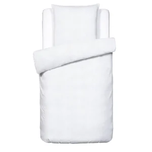 Housse de couette + taie(s) gaze de coton - Uni Blanc*Cacharel New