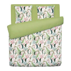 Housse de couette + taie(s) satin de coton - Palma Blanc*Cacharel Fashion