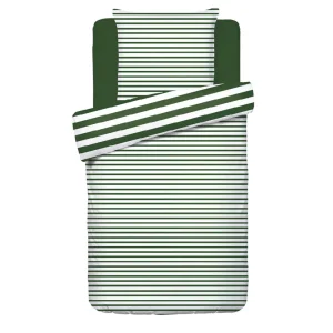 Housse de couette + taie(s) d'oreiller satin de coton - Horizon Vert*Chevignon Online