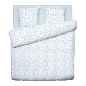 Housse de couette + taie(s) d'oreiller satin de coton - Le Frêne Bleu blanc*Chevignon Online